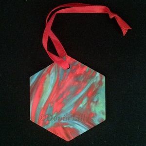 Christmas ornament original art by Hawaii artist